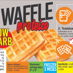 Waffle protéico vainilla sin tacc x 75 gr x 2 uni